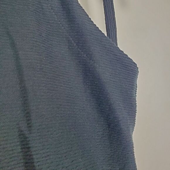 Madewell M0073 Tie Shoulder Halter Tank Top ottoman jacquard Regular Fit Shirt - Picture 3 of 6